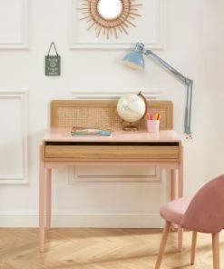 Baita Bureau Rose Et Cannage Rotin 1 Tiroir 11 Baita Bureau Rose Et Cannage Rotin 1 Tiroir -Maisons du Monde boutique bureau rose et cannage rotin 1 tiroir 3