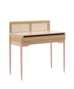Baita Bureau Rose Et Cannage Rotin 1 Tiroir 13 Baita Bureau Rose Et Cannage Rotin 1 Tiroir -Maisons du Monde boutique bureau rose et cannage rotin 1 tiroir 5