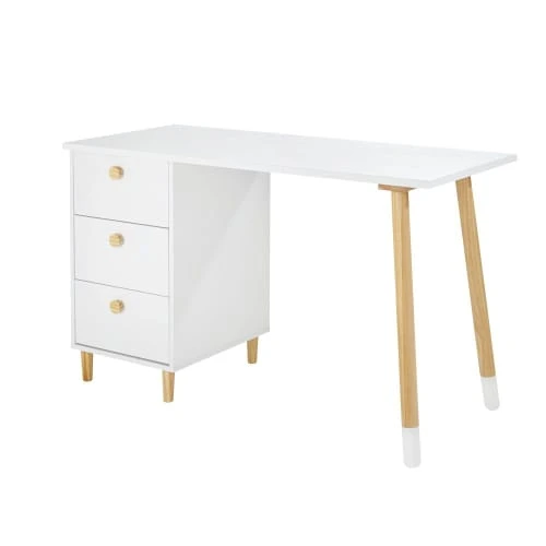 Maisons Du Monde Caisson Pour Bureau Modulable 3 Tiroirs Blanc 4 Maisons Du Monde Caisson Pour Bureau Modulable 3 Tiroirs Blanc - Image 2