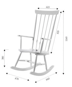 Vipack Chaise à Bascule Blanc -Maisons du Monde boutique chaise a bascule blanc 2