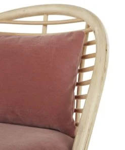 Maisons Du Monde Chaise En Velours Terracotta, Rotin Et Bouleau -Maisons du Monde boutique chaise en velours terracotta rotin et bouleau 1000 6 32 215651 7