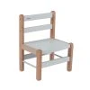 Combelle Chaise Enfant En Bois Bicolore Blanc