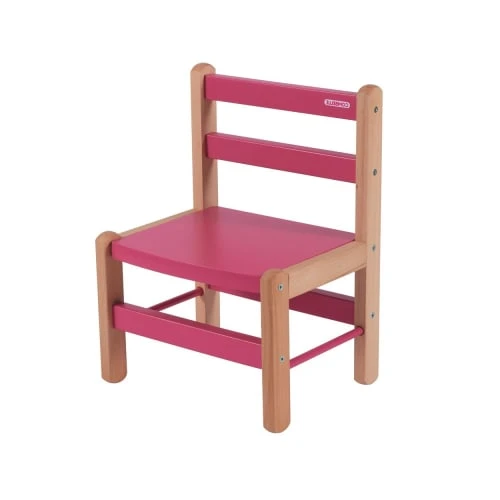 Combelle Chaise Enfant En Bois Bicolore Fuchsia 6 Combelle Chaise Enfant En Bois Bicolore Fuchsia - Image 4