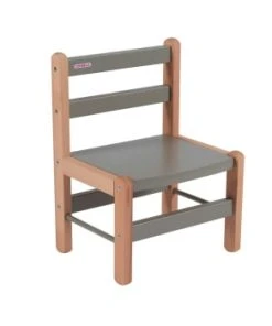 Combelle Chaise Enfant En Bois Bicolore Gris -Maisons du Monde boutique chaise enfant en bois bicolore gris louise 2