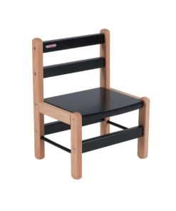 Combelle Chaise Enfant En Bois Bicolore Noir
