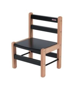 Combelle Chaise Enfant En Bois Bicolore Noir -Maisons du Monde boutique chaise enfant en bois bicolore noir 3