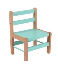 Combelle Chaise Enfant En Bois Bicolore Vert Menthe