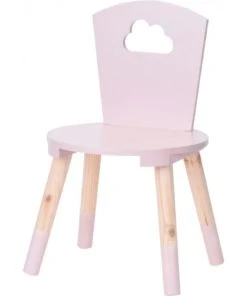 Wadiga Chaise Enfant Rose Et Bois Nuage 32x32x50cm -Maisons du Monde boutique chaise enfant rose et bois nuage 32x32x50cm 2