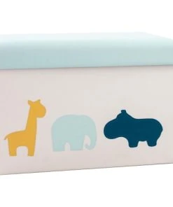 Home Maison Coffre à Jouets En Tissu Et Pouf 48x32