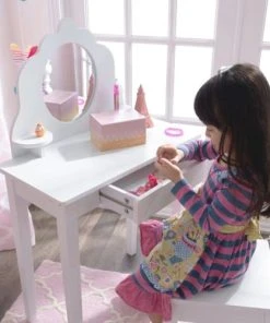 KidKraft Coiffeuse En Bois Et Tabouret Pour Enfant -Maisons du Monde boutique coiffeuse en bois et tabouret pour enfant 3
