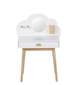 Maisons Du Monde Coiffeuse Enfant 1 Tiroir Coloris Blanc Et Naturel