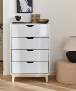 Alice's Garden Commode Blanche Scandinave, 4 Tiroirs 10 Alice's Garden Commode Blanche Scandinave, 4 Tiroirs -Maisons du Monde boutique commode blanche scandinave 4 tiroirs 2