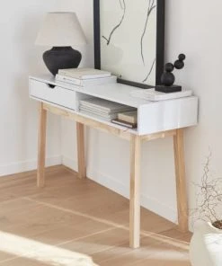 Alice's Garden Console Scandinave Blanche Avec Un Tiroir 10 Alice's Garden Console Scandinave Blanche Avec Un Tiroir -Maisons du Monde boutique console scandinave blanche avec un tiroir 2