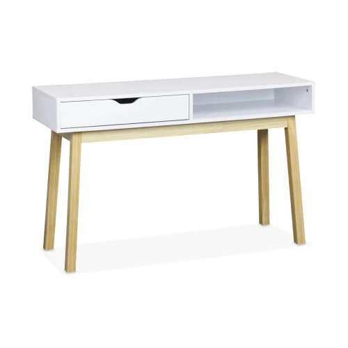 Alice's Garden Console Scandinave Blanche Avec Un Tiroir 3 Alice's Garden Console Scandinave Blanche Avec Un Tiroir