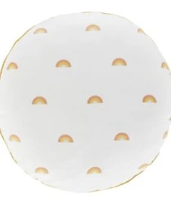 Maisons Du Monde Coussin De Sol Enfant Jaune Moutarde, Blanc, Bleu Et Orange, D60