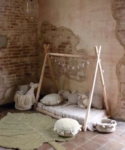 Lorena Canals Coussin Rond En Coton Olive ø48 -Maisons du Monde boutique coussin rond en coton olive oe48 1