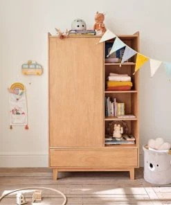 Maisons Du Monde Dressing 1 Porte Battante 1 Tiroir Marron -Maisons du Monde boutique dressing 1 porte battante 1 tiroir marron 1000 12 21 226095 4