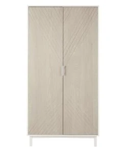 Maisons Du Monde Dressing 2 Portes Battantes Sculptées Blanche Et Beige