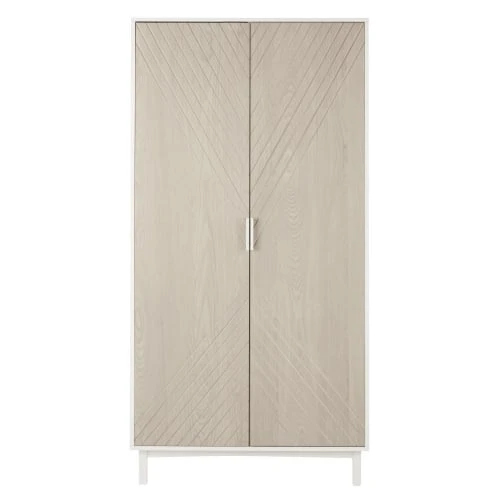 Maisons Du Monde Dressing 2 Portes Battantes Sculptées Blanche Et Beige 3 Maisons Du Monde Dressing 2 Portes Battantes Sculptées Blanche Et Beige