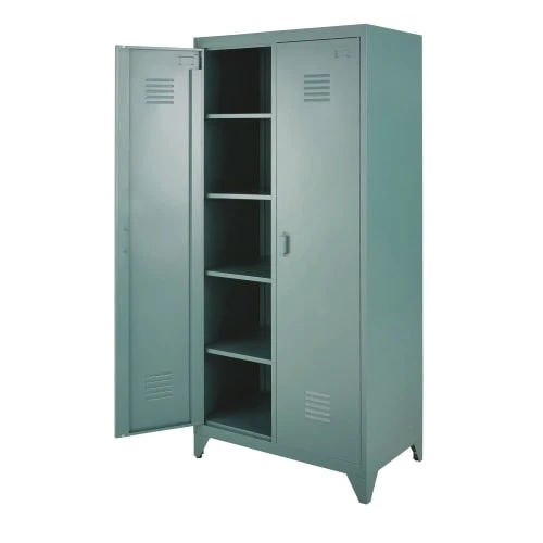 Maisons Du Monde Dressing 2 Portes En Métal Vert Foncé 4 Maisons Du Monde Dressing 2 Portes En Métal Vert Foncé - Image 2
