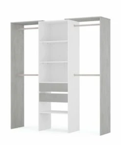 Dmora Dressing Avec Effet Bois Blanc Et Chêne -Maisons du Monde boutique dressing avec effet bois blanc et beton