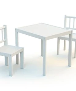 Webaby Ensemble 1 Table + 2 Chaises Blanc