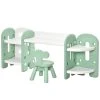 HOMCOM Ensemble Bureau, Chaise Et Bibliothèque Pour Enfant Vert D'eau Blanc 1 HOMCOM Ensemble Bureau, Chaise Et Bibliothèque Pour Enfant Vert D'eau Blanc -Maisons du Monde boutique ensemble bureau chaise et bibliotheque pour enfant vert d eau blanc