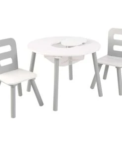KidKraft Ensemble Table Avec Rangement Et 2 Chaises Blanc Et Gris -Maisons du Monde boutique ensemble table avec rangement et 2 chaises blanc et gris 2