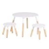 TOILINUX Ensemble Table Et 2 Tabourets Pour Enfants Bois Et Blanc -Maisons du Monde boutique ensemble table et 2 tabourets pour enfants bois et blanc