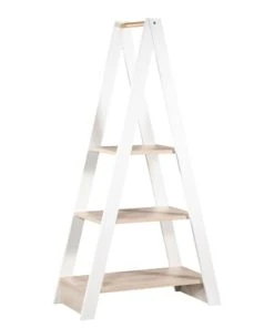 Sauthon Etagère Bibliothèque 170x90x45cm En Bois Blanc