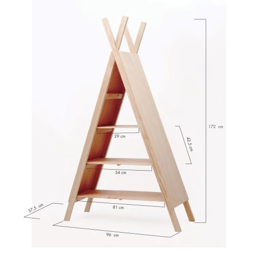 RNT By Really Nice Things Étagère Bibliothèque En Pin Massif Couleur Naturel Forme De Tipi 8 RNT By Really Nice Things Étagère Bibliothèque En Pin Massif Couleur Naturel Forme De Tipi - Image 6