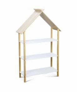 Alice's Garden Etagère Bibliothèque Pour Enfant 3 Niveaux En Pin Naturel Blanc