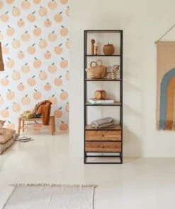 Tikamoon Etagère Enfant En Acacia Massif Et Métal