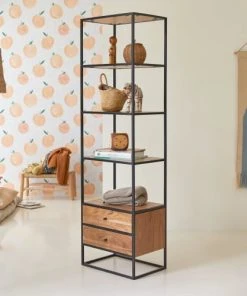 Tikamoon Etagère Enfant En Acacia Massif Et Métal -Maisons du Monde boutique etagere enfant en acacia massif et metal 3