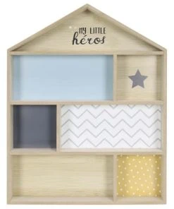 The Home Deco Kids Etagère Maison En Bois My Little Héros -Maisons du Monde boutique etagere maison en bois my little heros 2
