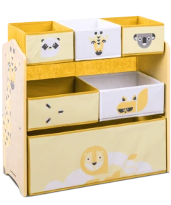 Beeloom Etagère Multifonctionnelle Pour Enfants En Bois Naturel Jaune