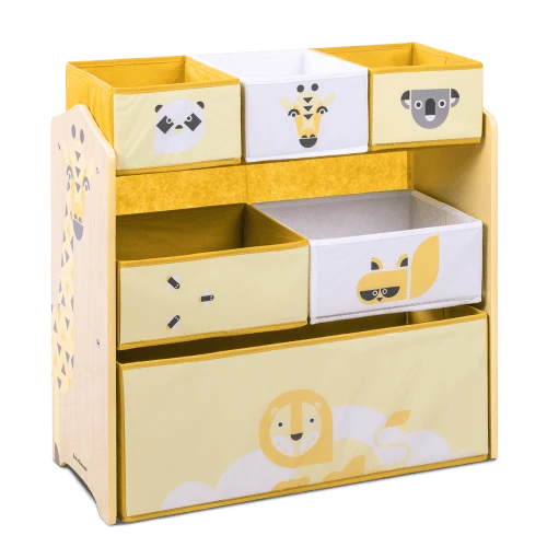 Beeloom Etagère Multifonctionnelle Pour Enfants En Bois Naturel Jaune 2 Beeloom Etagère Multifonctionnelle Pour Enfants En Bois Naturel Jaune