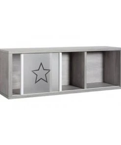 Schardt Étagère Murale Bois Gris Et Blanc