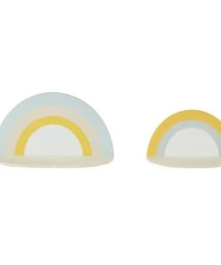 Maisons Du Monde Etagères Arcs-en-ciel Beiges, Bleus, Jaunes Et Blancs (x2)
