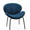 TODAY Fauteuil Arrondi En Velours Côtelé Bleu Et Métal 2 TODAY Fauteuil Arrondi En Velours Côtelé Bleu Et Métal -Maisons du Monde boutique fauteuil arrondi en velours cotele bleu et metal