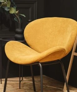 TODAY Fauteuil Arrondi En Velours Côtelé Marron Et Métal -Maisons du Monde boutique fauteuil arrondi en velours cotele marron et metal 1