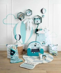 Sauthon Fauteuil Club 42x51cm En Coton Bleu -Maisons du Monde boutique fauteuil club 42x51cm en coton bleu 3