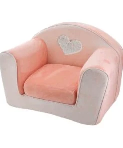 Home Maison Fauteuil Club Enfant Convertible Lapinou Rose 42x55