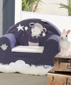 Sauthon Fauteuil Club Pour Enfant 48x40cm En Coton Bleu -Maisons du Monde boutique fauteuil club pour enfant 48x40cm en coton bleu 2