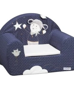 Sauthon Fauteuil Club Pour Enfant 48x40cm En Coton Bleu
