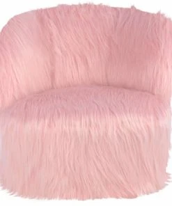 ReCollection Fauteuil Enfant Fourrure Rose 47x47x45cm -Maisons du Monde boutique fauteuil enfant fourrure rose 47x47x45cm 2