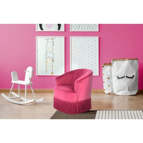 ReCollection Fauteuil Enfant Velours Rouge 42x48x50cm 4 ReCollection Fauteuil Enfant Velours Rouge 42x48x50cm - Image 2