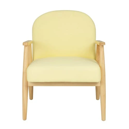 Maisons Du Monde Fauteuil Enfant Vintage Jaune Pastel 4 Maisons Du Monde Fauteuil Enfant Vintage Jaune Pastel – Image 2