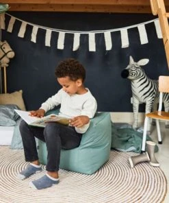 Jollein Fauteuil Imperméable Bean Bag Ash Green Vert (45 X 40 X 36 Cm) -Maisons du Monde boutique fauteuil impermeable bean bag ash green vert 45 x 40 x 36 cm 3