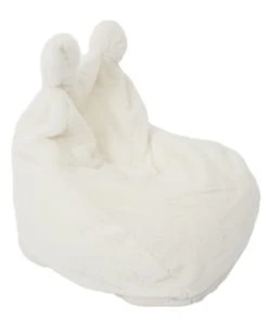 TOILINUX Fauteuil Pour Enfant En Forme De Poire En Fausse Fourrure Blanc -Maisons du Monde boutique fauteuil pour enfant en forme de poire en fausse fourrure blanc 2